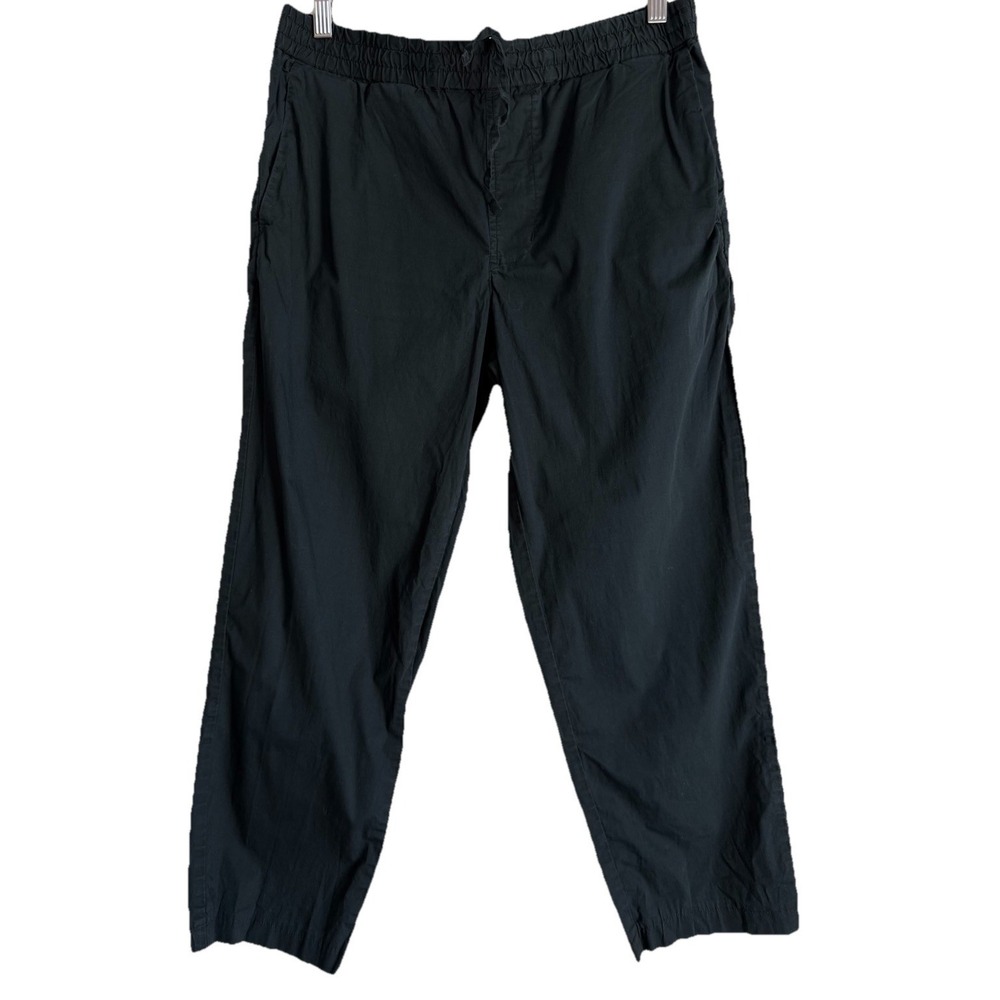 Everlane Women's Size M Dark Navy Pull On Elastic Waist Tie Straight‎ Leg Pants